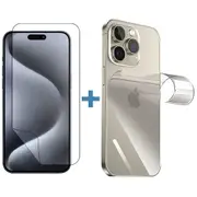 Soft PET Film Screen Protector Guard for Apple iPhone 15 PRO MAX Front and Back