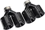 Quad Carbon Fiber Exhaust Tip Compatible For BMW F10 F11 535d 535i 640i 640d Up To G30 G31 Car Exhaust System Nozzle Tailpipe