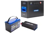 Kings BatBlock40-12V Plug and Play Battery Box with DCDC Charger+ 12V 120Ah Deep Cycle Lithium LiFePO4 Battery + 1000W Pure Sine Wave Inverter