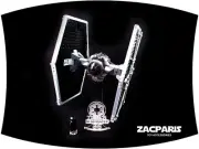 DELUXE STAND for Lego 9492 TIE Fighter - Features 3D NAME PLATE. Very Nice!