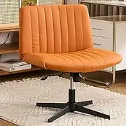 Swivel Vanity Stool Chair with Adjustable Tilt Angle,Vanity Chair Ergonomic, Height Adjustable Makeup Chair, Vanity Stool Chair (Orange)