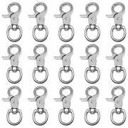 Swivel Snap Hooks 15 Pack, 360 Degree Trigger Snap Hooks, Heavy Duty Zinc All...