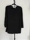 Susan Graves Long Flutter Sleeve Lace Slit Blouse/Shirt