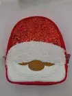 Bath & Body Works Santa Claus Red Glitter Bag Makeup Cosmetic Sparkle