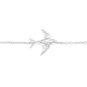 Bird in Flight Silver Link Bracelet