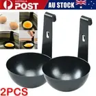 2PCS Egg Poacher Stainless Steel Poached Egg Cooker Hanging Poached Egg Cups