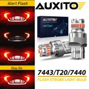 AUXITO 7443 Red LED Brake Parking Light 7440 7441 Strobe Flashing Blinking Light (for: Renault)
