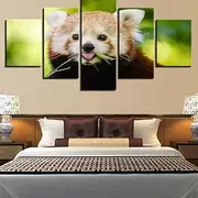 [LZRNWP] Large 5 Panels Prints Wall Art Contemporary Canvas Artwork Modern animal koala Paintings Oil Canvas Wall Decor for Living Room Bedroom (80"x40")