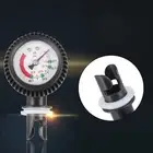 Air Pressure Gauge Thermometer Useful Valve Waterproof Barometer Black