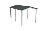 Stratco Domestic Gable Roof Single Car Shed Without Walls 2.95 x 6.15 x 2.4m Slate Grey