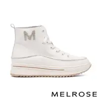 在飛比找AS女鞋優惠-MELROSE 美樂斯 率性時尚M字晶鑽牛皮高筒厚底休閒鞋－