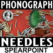 100 Spearpoint phonograph NEEDLES for Shellac Gramophone Records