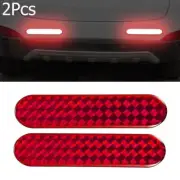 2x Reflective Safety Warning Strip Tape Red Car Door Bumper Stickers Accessories (for: BMW)