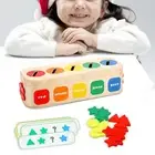 Montessori Shape Color Sorting Toy, Color Match Board Fine Motor Skills Activity