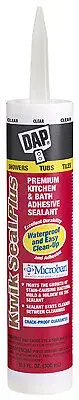 12 Pack 10.1-oz. Kwik Seal Plus Clear Kitchen/Bath Microban Caulk 7079818516