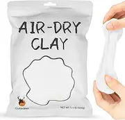 Air Dry Clay - White, 1.1lb Soft Foam Modeling Clay, DIY Creative Magic Molding Clay for Kids Adults Arts & Crafts Project Supplies(1.1lb - 1 Pack, White)