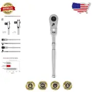 Lightweight 3/8 Inch Drive Flex Head Quick-Release Ratchet with 9 Positions