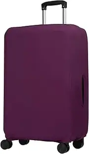 [uxcell] Luggage Cover, Suitcases Covers Elastic Carry on Protector Washable Scratch-Resistant Fits 22-24 Inch Luggage for Travel Business Trips, Purple Red