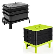 Worm Farm 3 Trays Worm Composter Bins Composting System Worm Tea