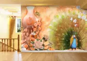 3D Peacock Feather 39554NA Wallpaper Wall Murals Removable Wallpaper Fay