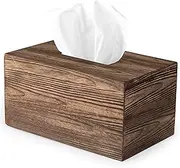 Ilyapa Wood Tissue Box Cover Rectangular - Rustic Farmhouse Wooden Tissue Holder