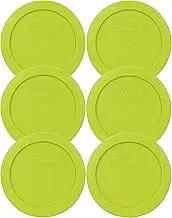 Pyrex 7200-PC 2 Cup Edamame Green Round Plastic Lid (6, Edamame Green)