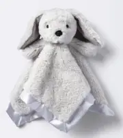 Cloud Island Gray BUNNY Rabbit Security Blanket Baby Toy Lovey Target Satin Trim