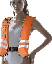 Inflatable Swimming Vest, Below 150KG Swimming Safety Jackets, Swimmers Floating Vest with Adjustable Belt for Swimming