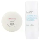 50 Set Travel Size Hotel Toiletries Shampoo and Conditioner 2in1 + Soap Bar, 1oz
