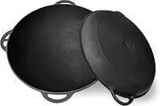 Dutch Oven Pot with Lid Syton (18 Quarts (17 L) - Camping Dutch Oven - Cast Iron Cookware Set - Uzbek Kazan Cast Iron – Premium Camping Cookware – 2 in 1 Lid as Frying Pan + Cauldron
