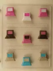 COMPUTERS BITE SIZE CHOCOLATE CANDY MOLD MOLDS DIY PARTY FAVORS CUPCAKE TOPPERS