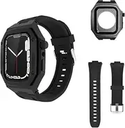 [CEKGDB] Case Silicone Strap for Apple Watch 8 7 Band 45mm for Apple Watch 5 SE 44mm Iwatch Series 6 Protective Cover Bracelet Accessories