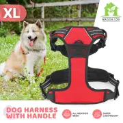 Red Pet Dog Harness Soft Padded Adjustable No Pull Reflective Handle Soft Vest