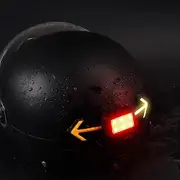 Bicycle Helmet Tail Light With Led Light Strip, Bike Turning Signal Light Safety Warning Lights Usb Charge With 5 Modes For Mountain Bike, Motorcyc...