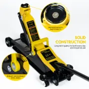 2.5T Hydraulic Floor Jack Trolley Low Profile Car Track Quick Lifting 85-385mm