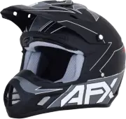 AFX FX17 Aced Helmet Lg Matte Black White 0110-6491