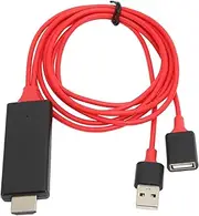 DDR 1Gbit HD Multimedia Interface Cable, HDTV Cable Adapter 1080P HD Multimedia Interface Cable Adapter for TV Display Projector (Red)