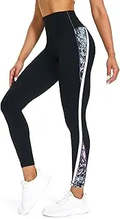 [Evievit] Women's Sports Leggings, High Waist, Elastic Sports Leggings, Women's Long, Sports Leggings, Women's 3/4, Leggings with Pockets, Women's Sports Leggings, 3/4, 3/4 Leggings, Multicoloured, L,