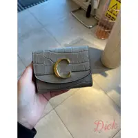 在飛比找蝦皮購物優惠-【歐洲outlet正品】CHLOE 大LOGO C 短夾 鱷