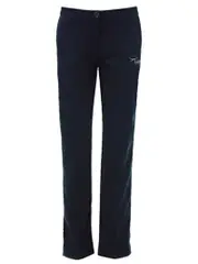 Navy Ladies Tailored Pants With Embroidery