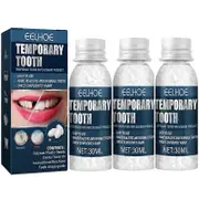 Tooth Repair Kit,temporary Teeth Filling Repair Kit, Fixing The Missing And Broken Tooth Replacements Restore Your Smile 3set