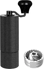 Portable Stainless Steel Manual Coffee Grinder with Adjustable Burrs for Perfect Grinding - Chestnut Design, Ideal for Travel and Home Brewing.
