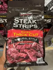 2x Premium Extra Thick Cut Cured Smoke Steak Strip Dried Beef Jerky 300g