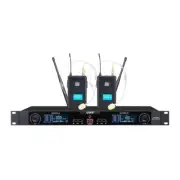 TZT U608 Professional UHF Wireless Headset Microphone System +2 Head Microphones