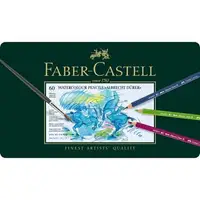 在飛比找樂天市場購物網優惠-Faber-Castell水性色鉛筆綠色精緻鐵盒裝60色組*