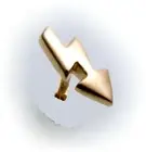 Piercing Nose Lightning Real Gold 333 Nose Stud