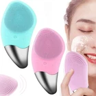 Electric Silicone Face Cleansing Brush Facial Cleanser Washing Massager Scrubber
