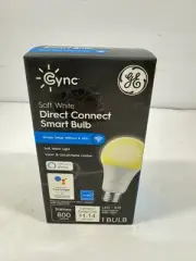 GE CYNC Smart WiFi LED Bulb A19 800lm Soft White Alexa Google No Hub