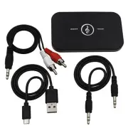 2 In 1 Wireless Stereo Audio Bluetooth Transmitter Receiver Adapter Blackt#