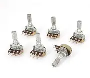 NEW LON0167 6 Pcs B10K 10K Ohm 3 Terminals Single Linear Rotary Taper Potentiometers(6 Stck B10K 10K Ohm 3 Anschlsse Einzelne Linear-Drehkegel-Potentiometer